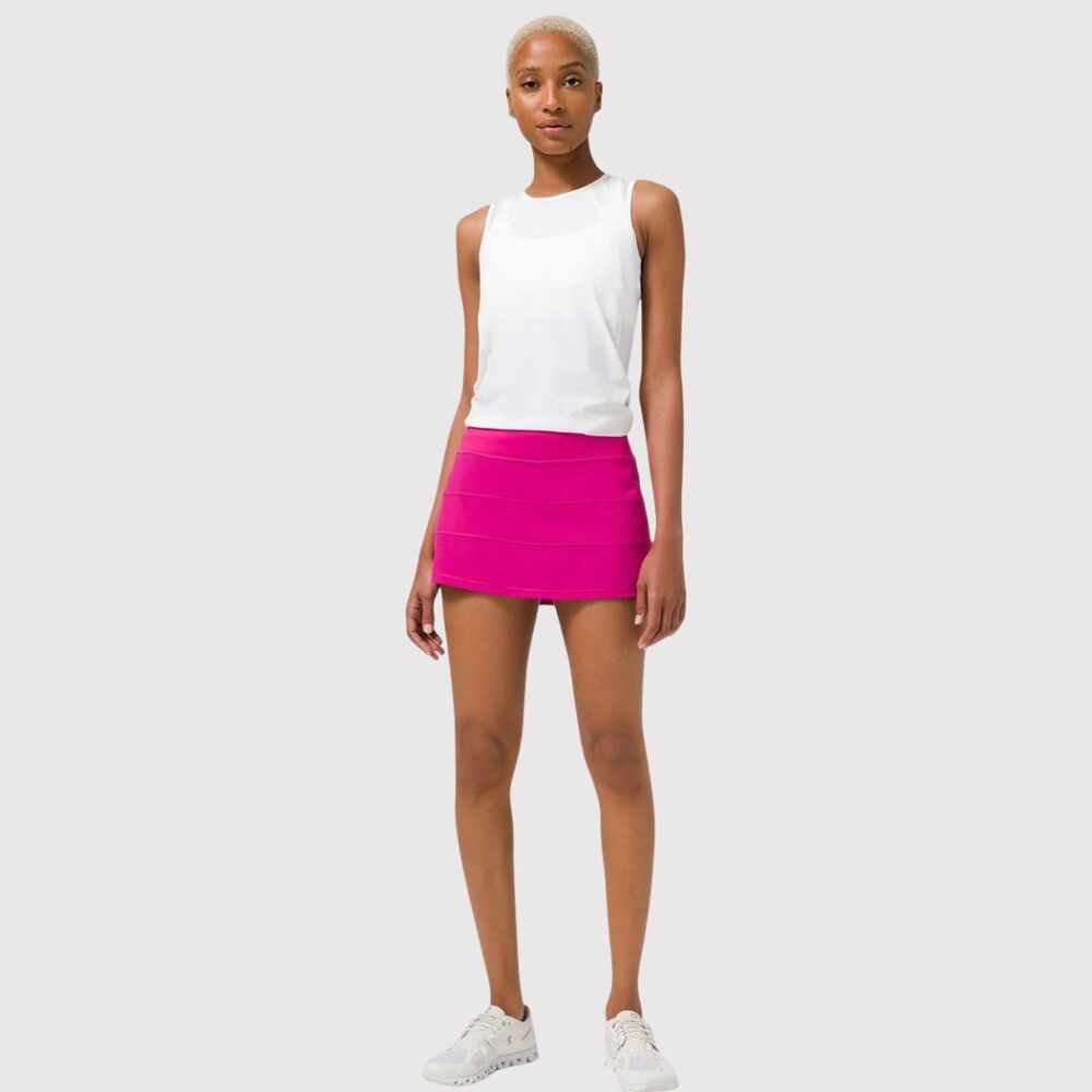 Lululemon Womens Skort Pink Pace Rival Mid Rise Swift Mini Skirt Stretch Size 4
